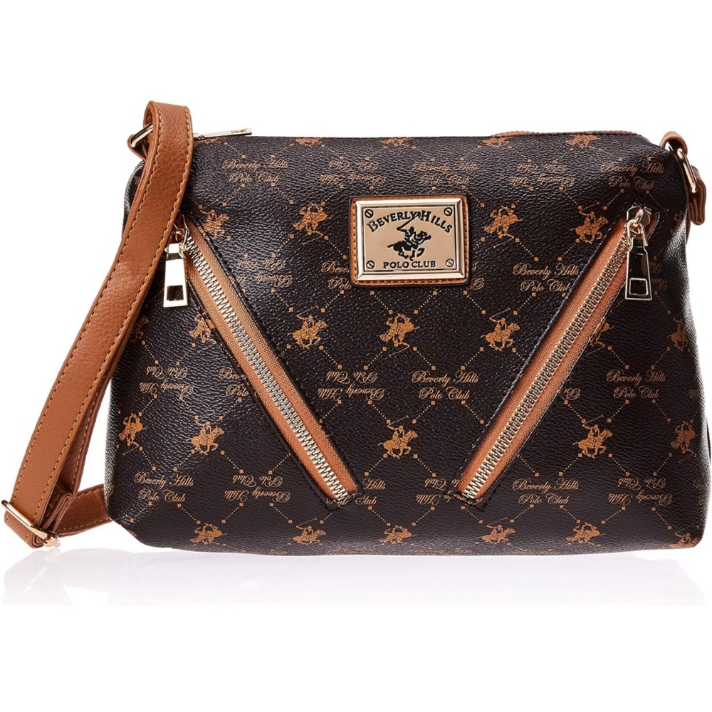 BEVERLY HILLS-POLO CLUB CROSS BODY BROWN BAG
